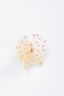 Краб матовий "метелик" зі стразами